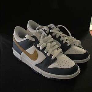 Nike Kids White, Blue and Gold Sneakers. Brand new without box. Never worn